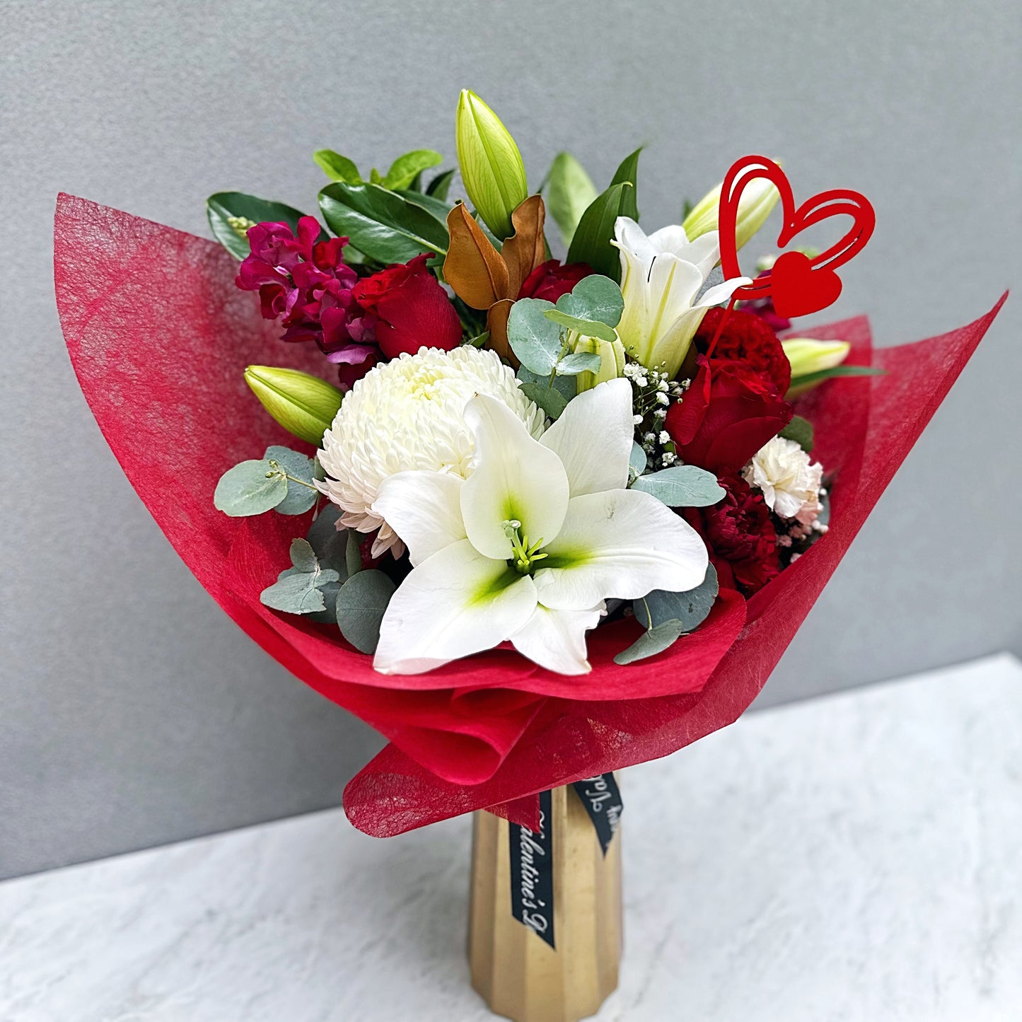 Scarlet Lily Love Bouquet