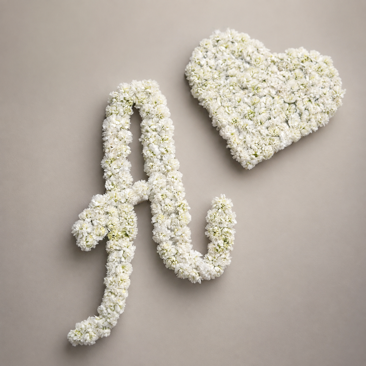 Babys Breath Initials for Rose Bouquets - Sydney Flowers