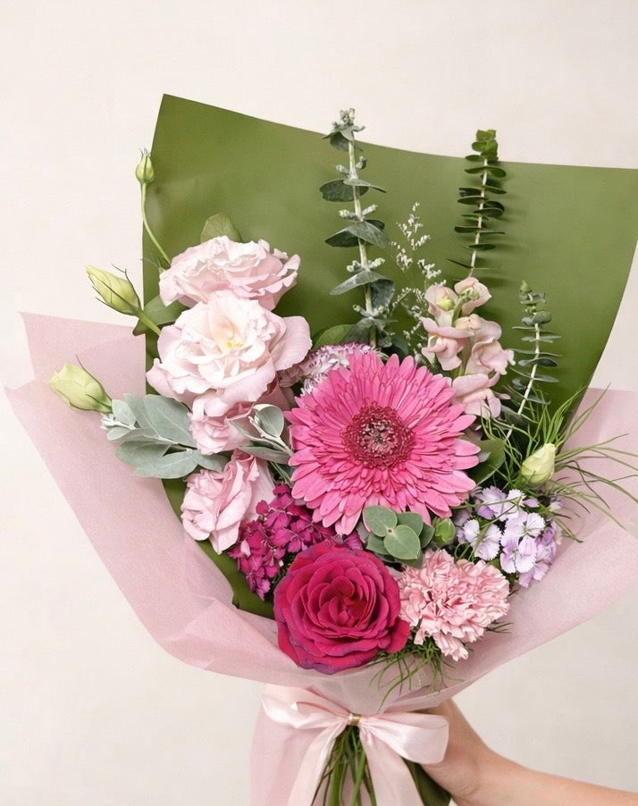 Florist Choice Bouquet pinks - same day delivery across the Hills District daily 