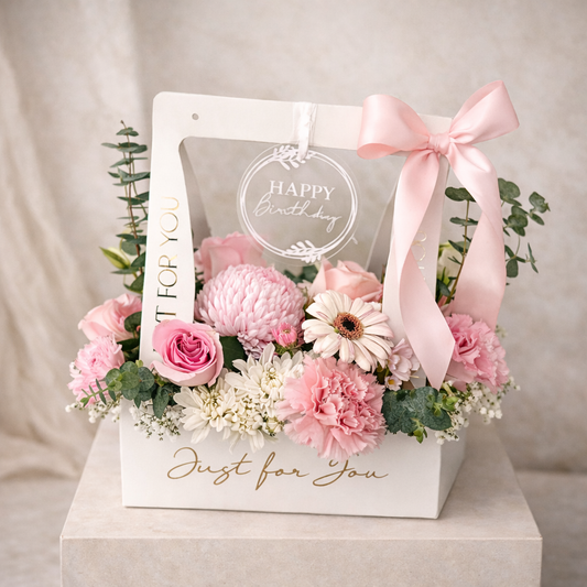 blush luxury flower gift box Sydney florist delivery