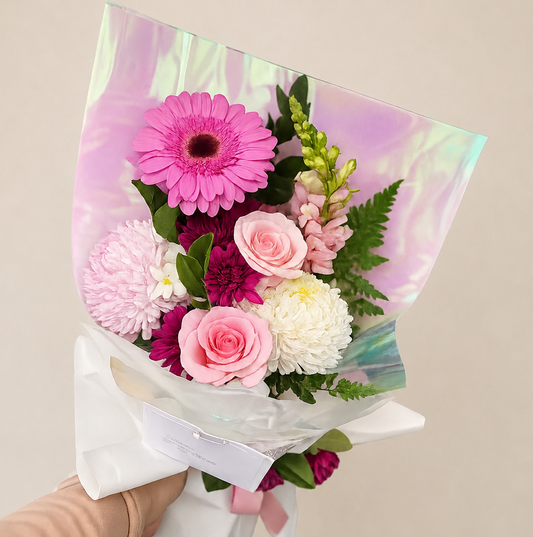 Pink rose and gerbera bouquet Sydney flower delivery 